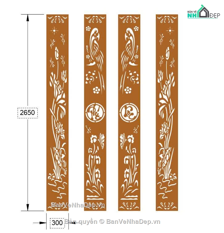 cổng 4 cánh cnc,File cổng 4 cánh,cổng dxf