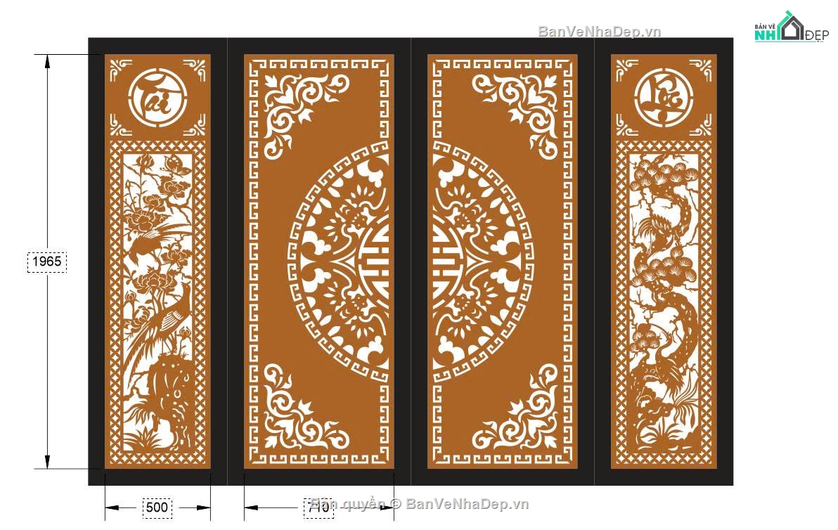 File cổng 4 cánh,cổng 4 cánh cnc,File cnc cổng 4 cánh