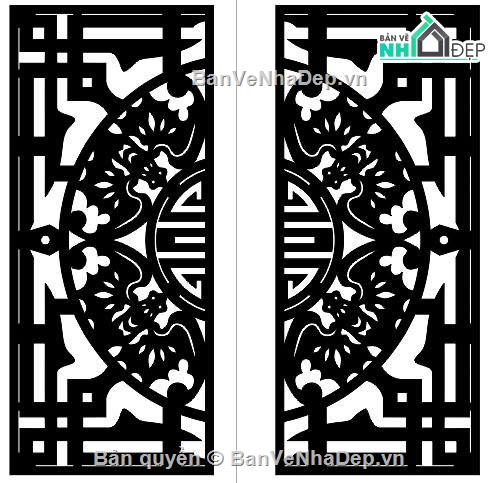 cánh cổng đẹp,cổng cnc đẹp,file cnc cổng 4 cánh