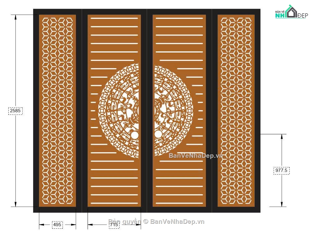trống đồng,cad cnc trống đồng,cổng cnc