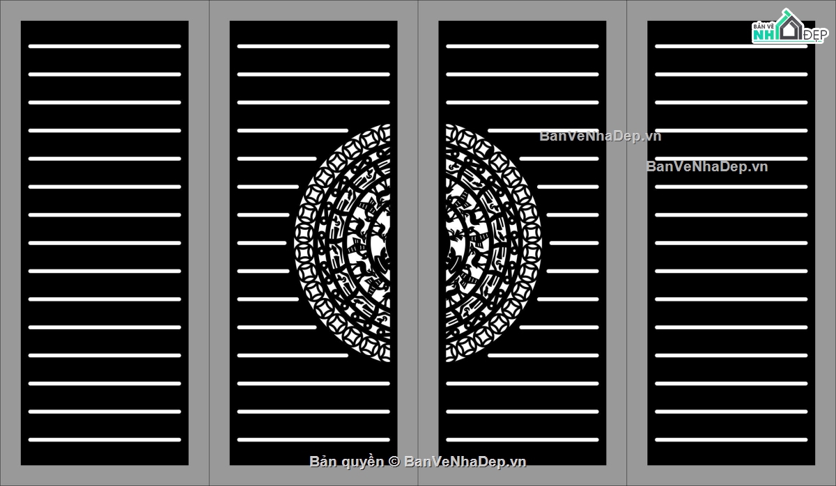 cổng 4 cánh cnc,cổng trống đồng cnc,File cổng 4 cánh