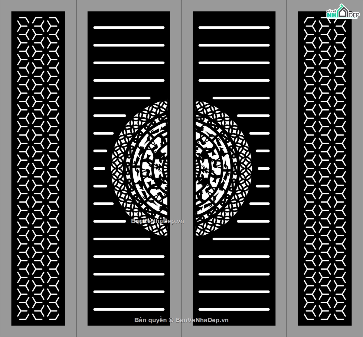 cổng trống đồng cnc,cổng 4 cánh cnc,mẫu cổng 4 cánh cnc