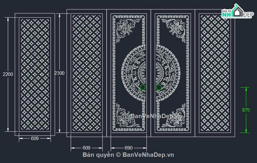 cổng đẹp 4 cánh,file cổng dxf đẹp,bản vẽ cổng cnc