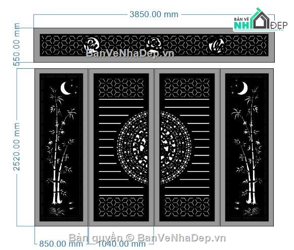 cnc phúc,cổng 4 cánh cnc,File cổng 4 cánh