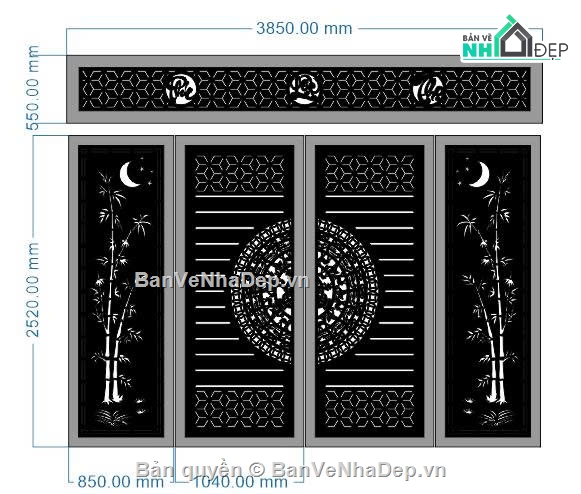 cnc phúc,cổng 4 cánh cnc,File cổng 4 cánh