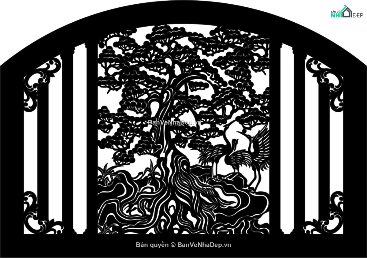 cnc cây tùng,cnc hàng rào,File hàng rào cnc,cnc hàng rào cây