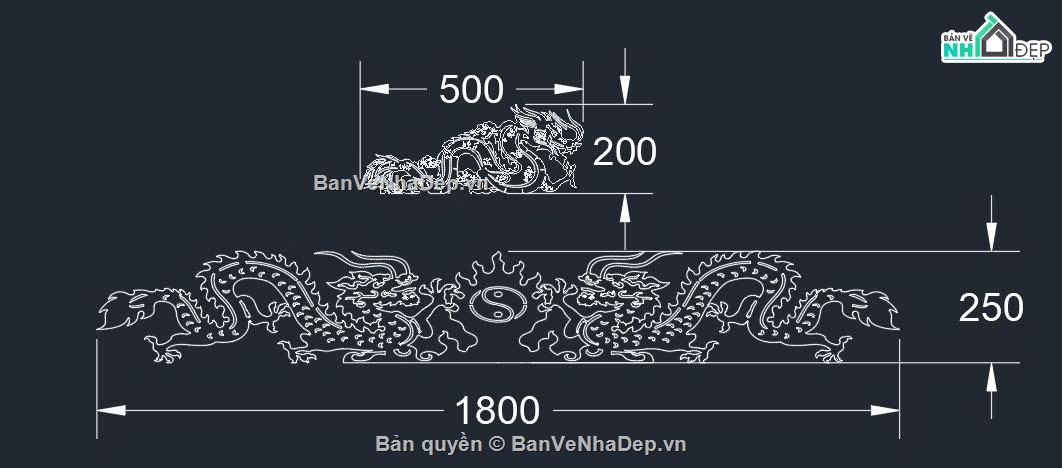 cnc rồng chầu mặt nguyệt,rồng chầu nguyệt,rồng chầu cnc