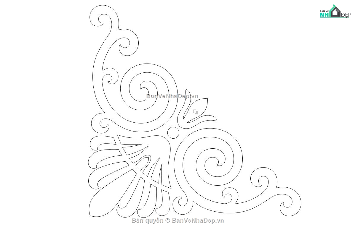 cnc hoa góc,hoa góc dxf,hoa góc cnc