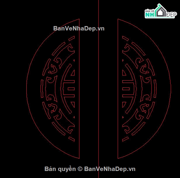 autocad hoa văn trống đồng,autocad trống đồng cổng,thiết kế trống đồng cnc