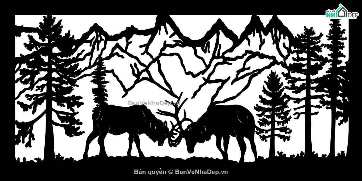 lan can cnc,lan can dxf,lan can hươu