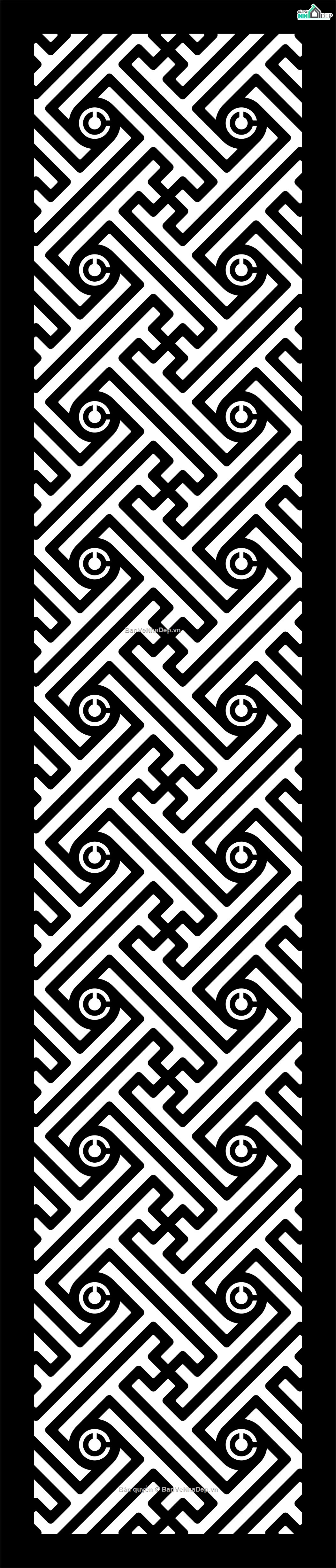 vách cnc,vách cnc chữ vạn,File dxf vách