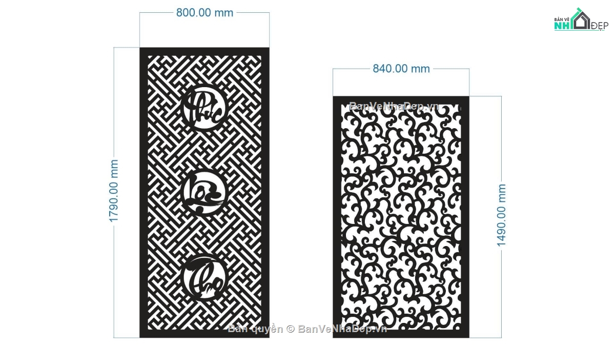 phúc lộc thọ,vách đẹp,vách trang trí