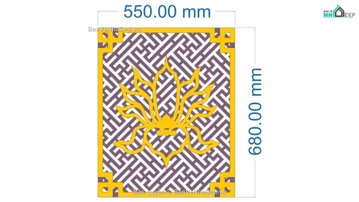vách cnc,vách cnc chữ vạn,File dxf vách