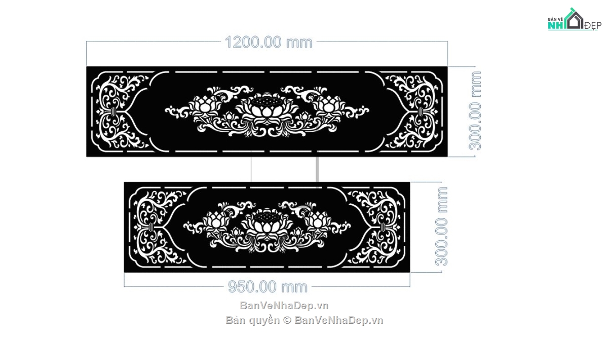 vách phòng thờ,vách sen,vách sen dxf