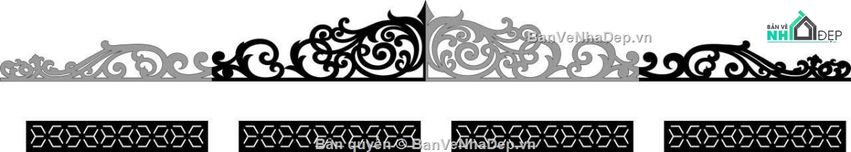 cổng mới nhất,cổng dxf,File dxf cổng cnc