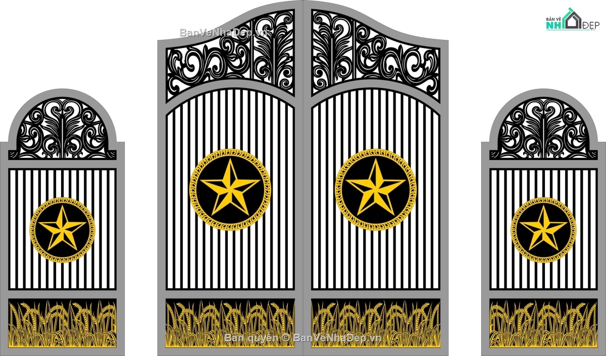 cổng chính cổng phụ,cổng chính phụ,cổng chính phụ 2 cánh