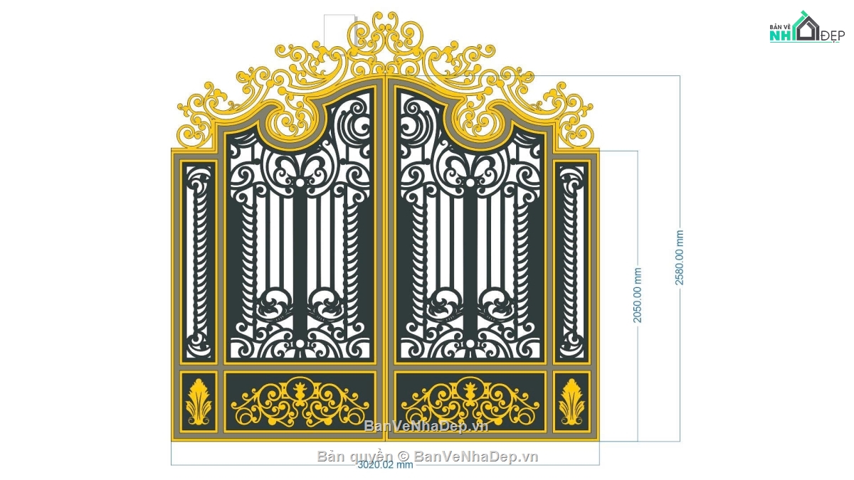 File cổng 2 cánh cnc,cn cổng 2 cánh,vòm cổng cnc