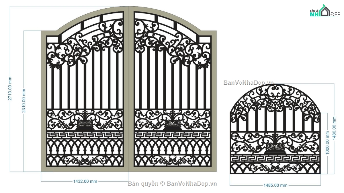 File cổng 2 cánh cnc,cổng và hàng rào,cn cổng 2 cánh