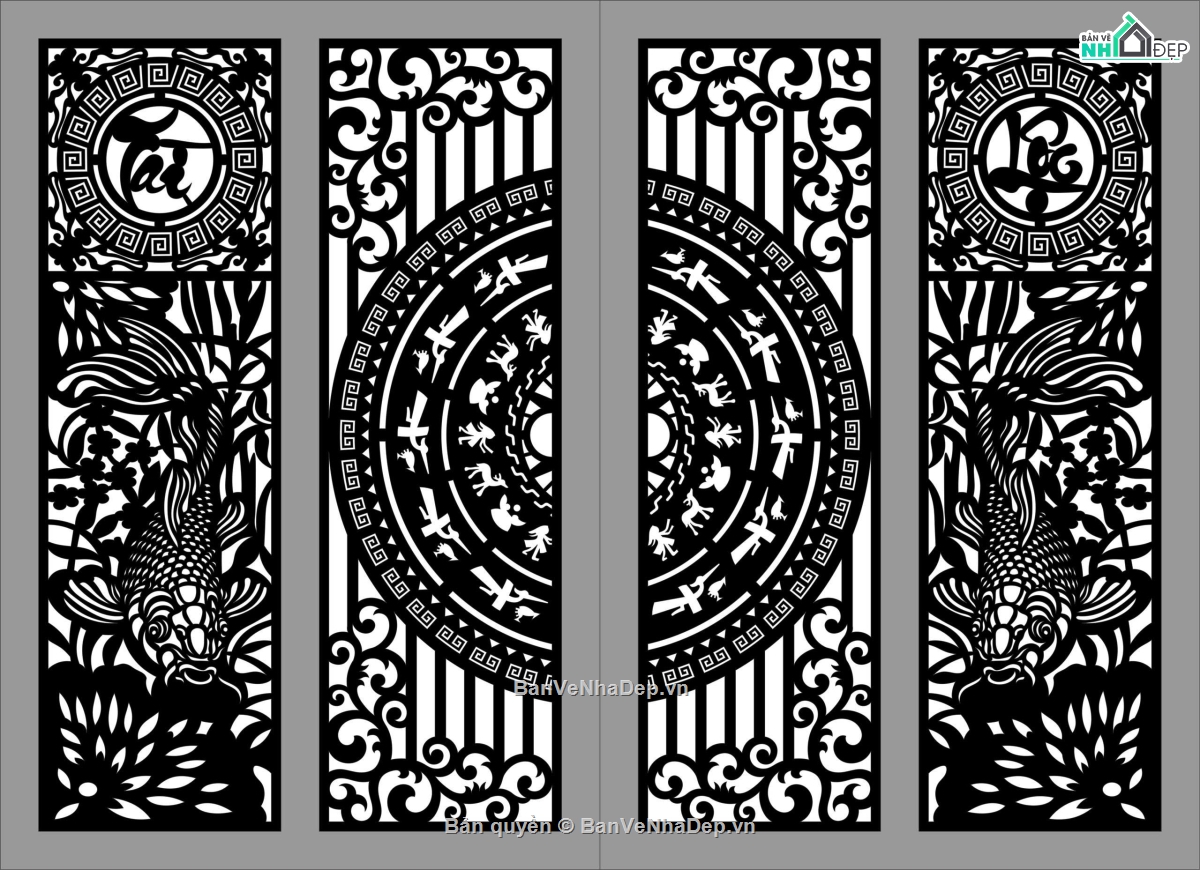 File cổng 4 cánh,File dxf cổng,cổng dxf