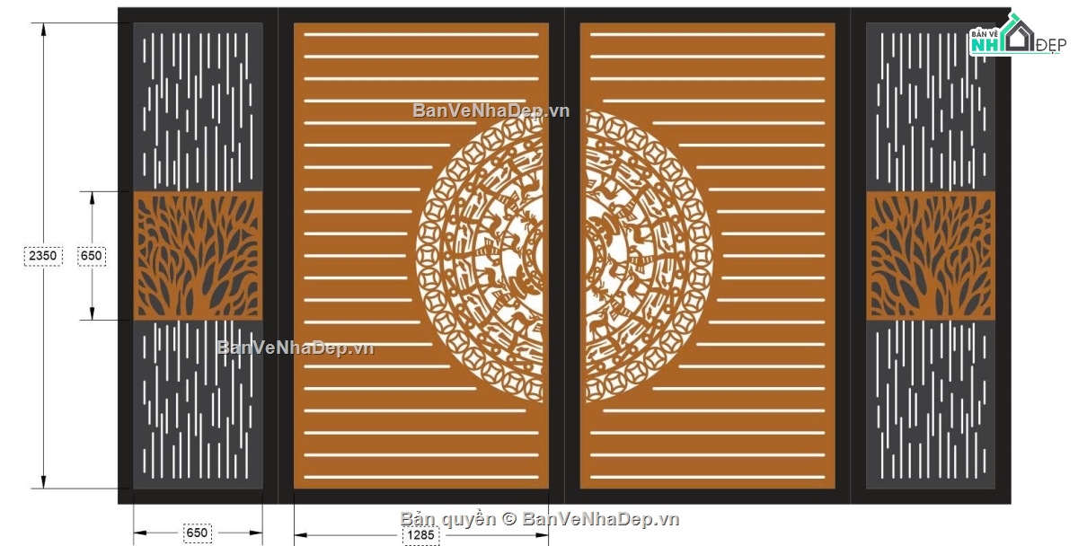 cổng 4 cánh cnc,cổng trống đồng cnc,File cổng 4 cánh