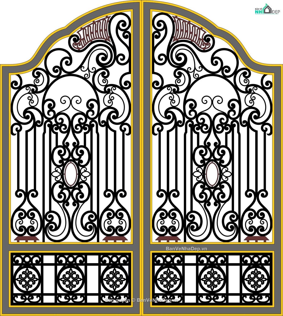 cánh cổng đẹp,File cổng 2 cánh cnc,cổng đẹp cnc