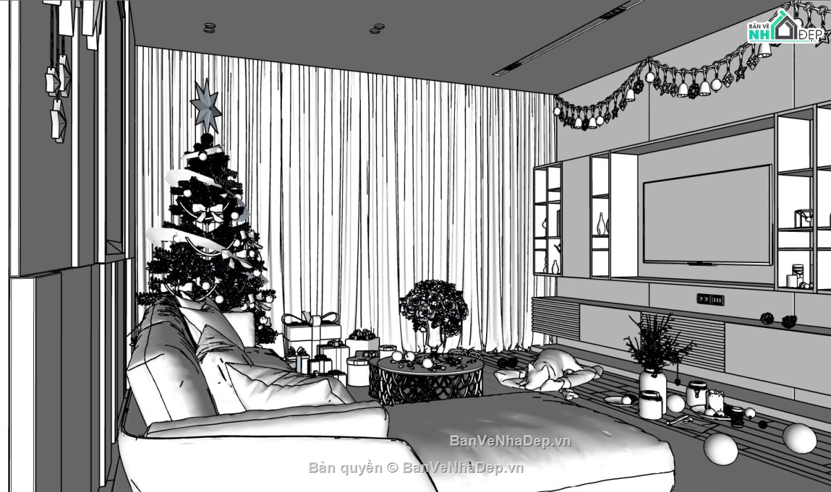 Noel sắp tới, bạn đã sẵn sàng trang hoàng cho không gian sống của mình chưa? Hãy đến và tham quan dựng model phòng khách noel để cập nhật ngay lập tức những ý tưởng trang trí ấn tượng nhất cho mùa giáng sinh. Chúc bạn sẽ có một không gian sống ấm cúng và đầy tình cảm trong mùa lễ hội này.