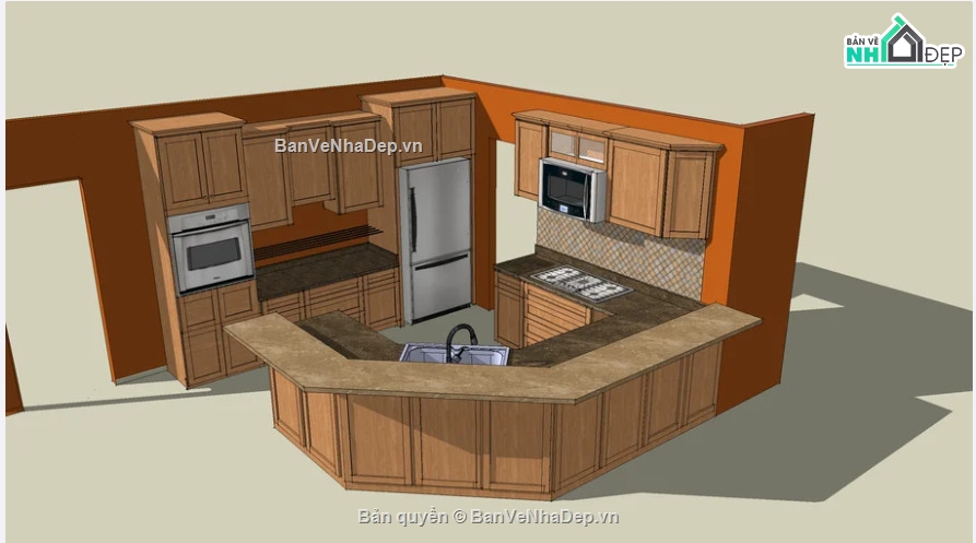 phòng bếp,nội thất phòng bếp,Model su nội thất phòng bếp
