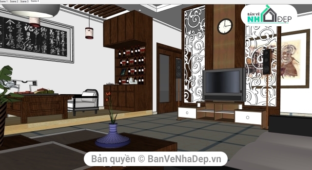 Nội thất,Sketchup nội thất,Su nội thất,Model SU nội thất,Sketchup mẫu nội thất