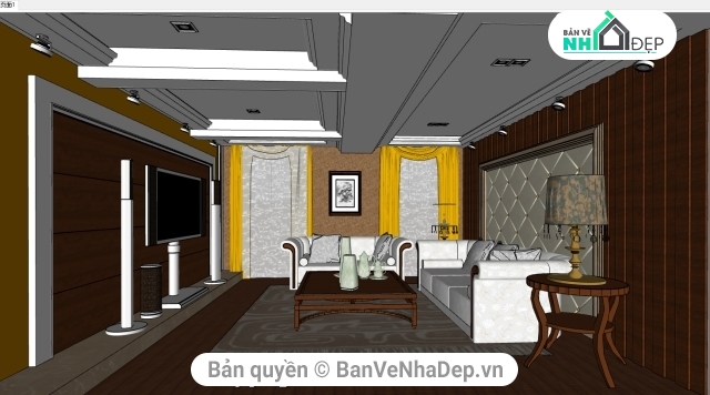 Nội thất,Sketchup nội thất,Su nội thất,Model SU nội thất,Sketchup mẫu nội thất