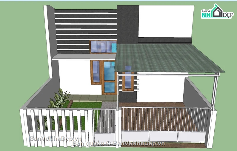 nhà phố 1 tầng,nhà phố,model nhà phố