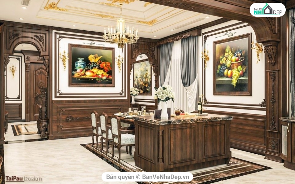 3dsmax khách bếp,3dmax phòng khách,3dmax phòng bếp