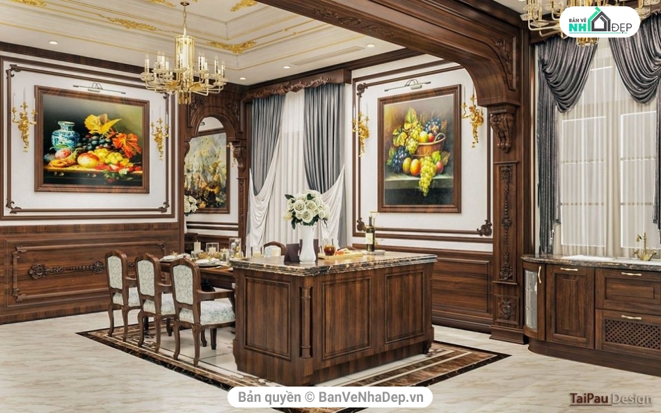 3dsmax khách bếp,3dmax phòng khách,3dmax phòng bếp