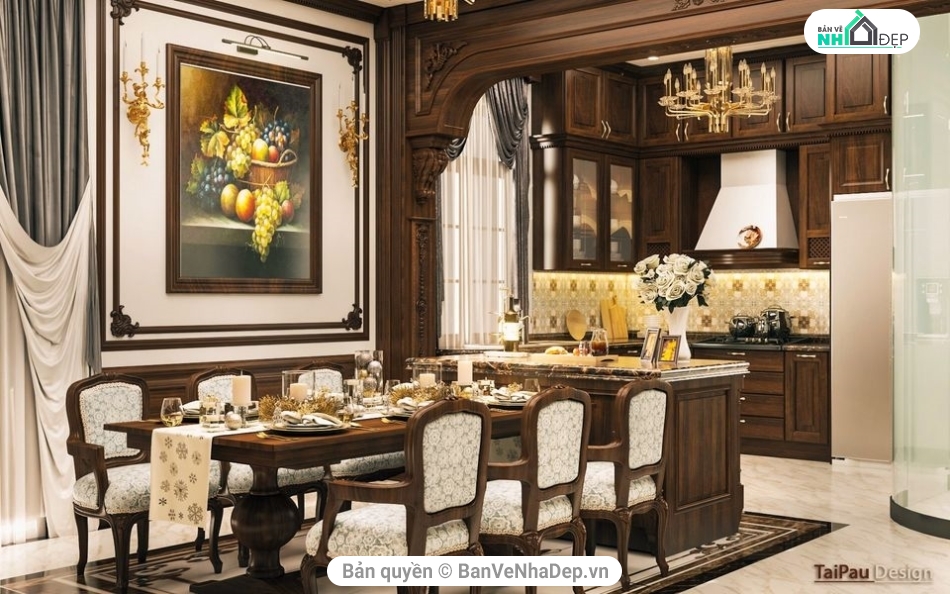 3dsmax khách bếp,3dmax phòng khách,3dmax phòng bếp
