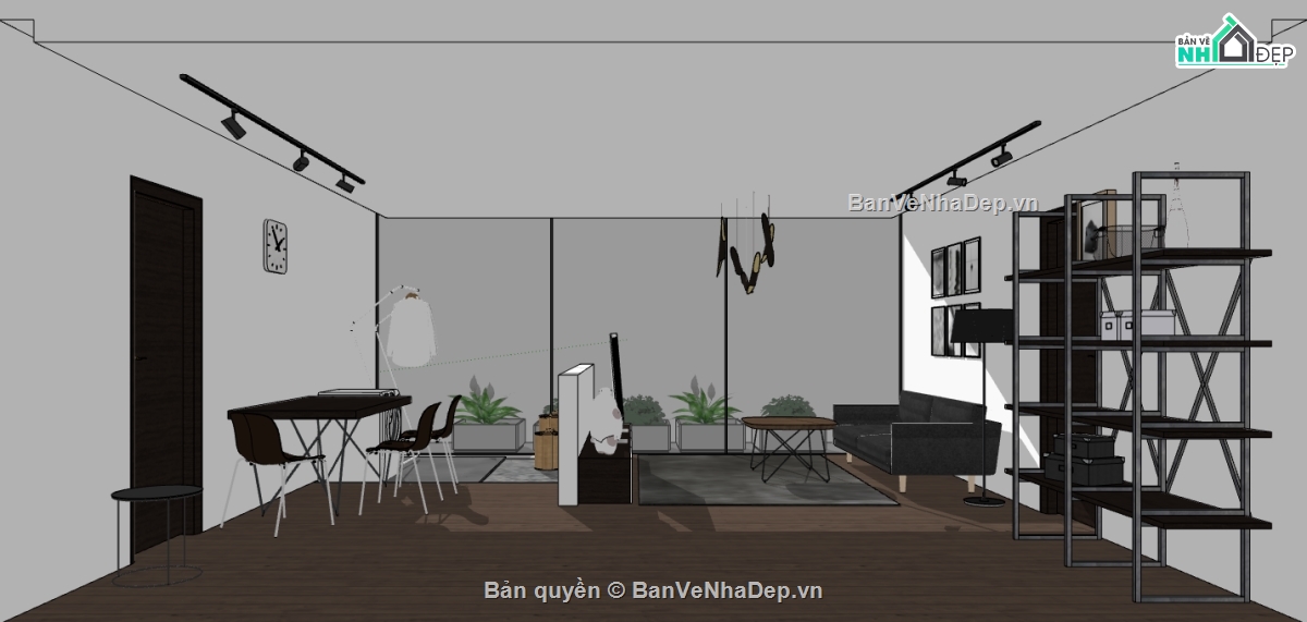 phòng khách,File sketchup phòng khách đẹp,sketchup phòng khách