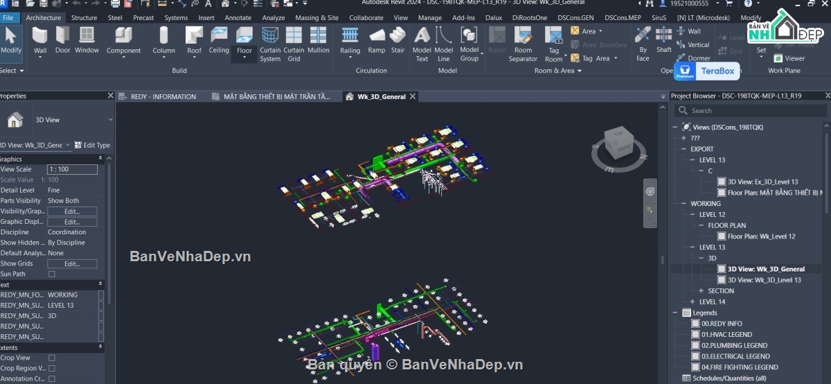 Chung cư 21 tầng,medf chung cư 21 tầng,file revit medf chung cư