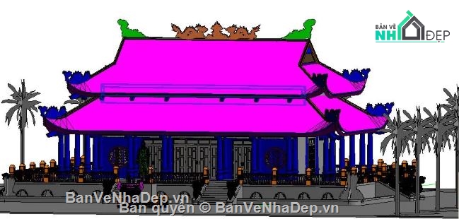 revit chùa,chùa,chùa file revit,file revit chùa