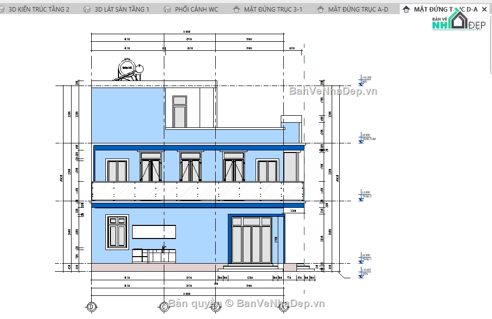 model revit nhà phố 3 tầng,bản vẽ revit nhà phố 3 tầng,file revit nhà phố 3 tầng,Revit nhà phố 3 tầng,bản vẽ nhà phố 3 tầng,kiến trúc nhà phố 3 tầng