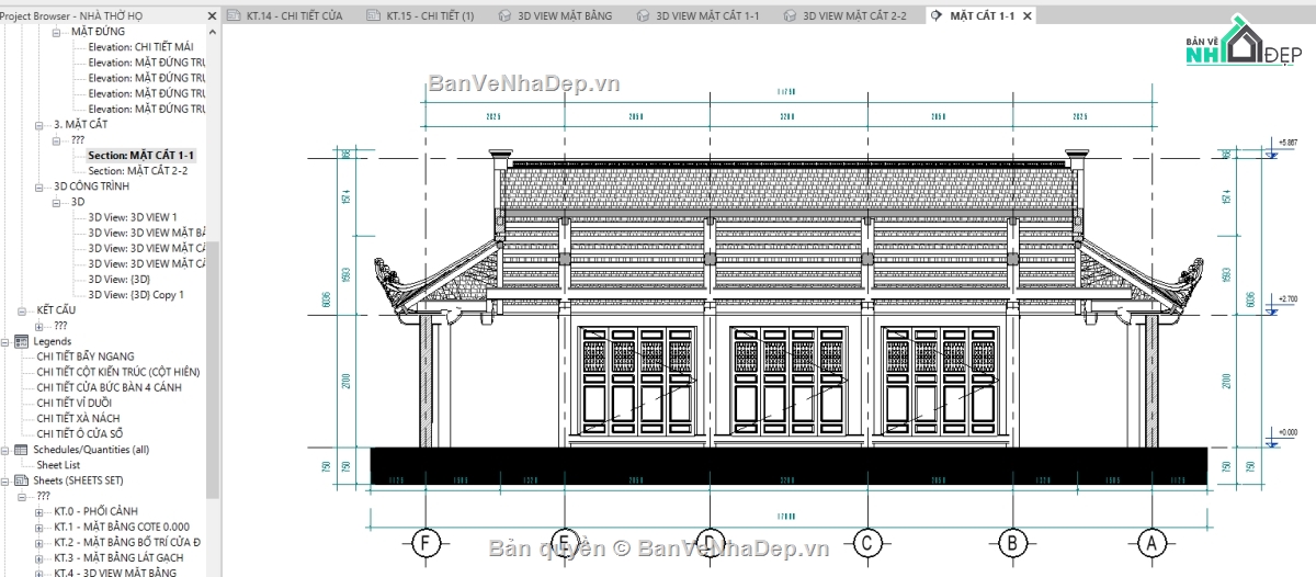 model revit nhà thờ họ,Nhà thờ họ revit,kiến trúc nhà thờ họ,revit nhà thờ họ,file revit nhà thờ họ