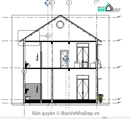 biệt thự 2 tầng,revit biệt thự,biệt thự 9.4x12m,thiết kế biệt thự,thiết kế biệt thự 2 tầng,revit biệt thự 2 tầng