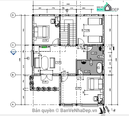 biệt thự 2 tầng,revit biệt thự,biệt thự 9.4x12m,thiết kế biệt thự,thiết kế biệt thự 2 tầng,revit biệt thự 2 tầng