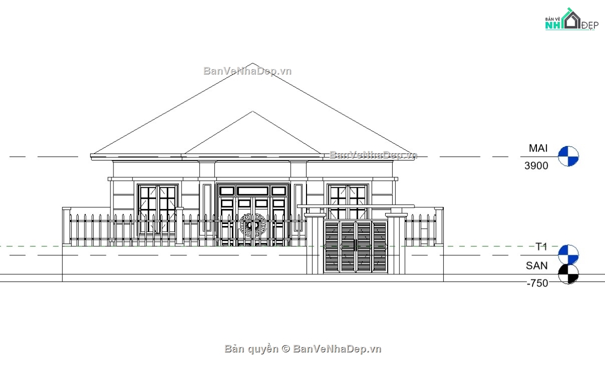 revit nhà vườn,revit nhà đẹp,revit mẫu nhà đẹp,revit mẫu biệt thự,thiết kế nhà revit,revit nhà 1 tầng