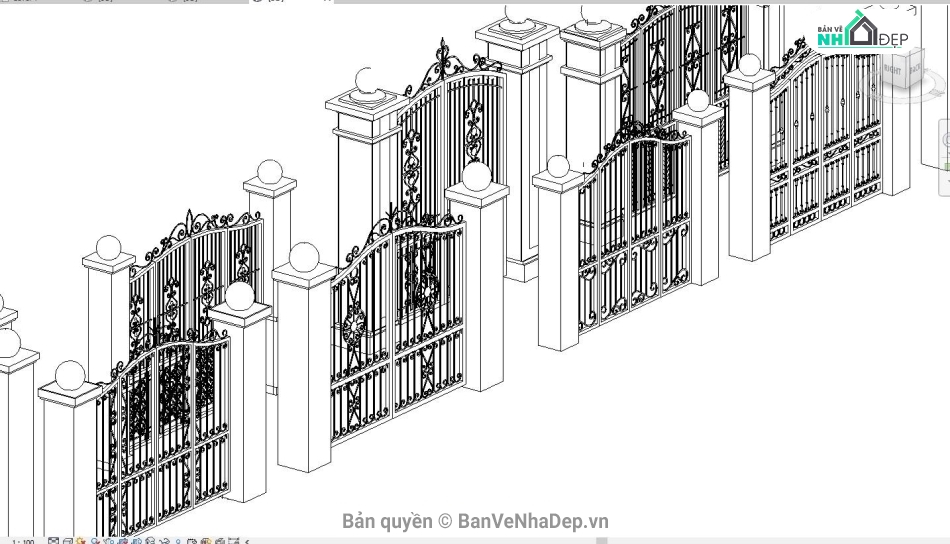 thư viện cửa revit,thư viện cửa,mẫu cổng sắt,thư viện cổng đẹp,revit cổng sắt