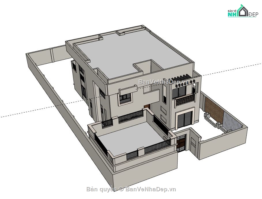 Biệt thự 2 tầng,model su biệt thự 2 tầng,biệt thự 2 tầng file su