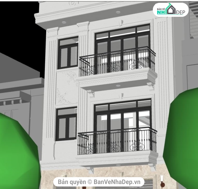 nhà phố 3 tầng,nhà phố sketchup,file nhà phố sketchup,sketchup nhà 3 tầng,thiết kế nhà 3 tầng,file su nhà phố 3 tầng