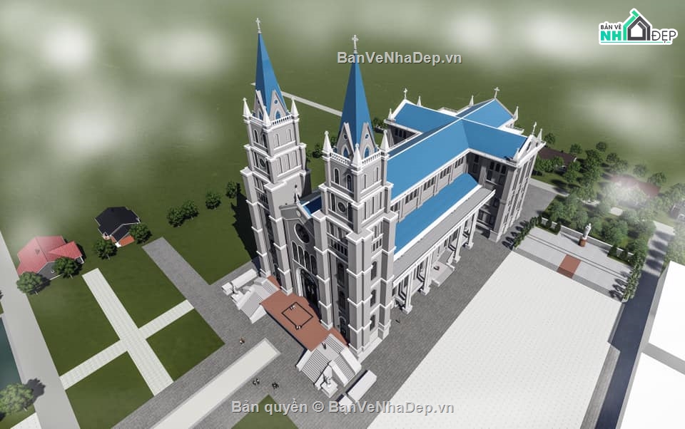 Model sketchup nhà thờ,Model nhà thờ,nhà thờ thiên chúa giáo su,mẫu nhà thờ thiên chúa,su nhà thờ thiên chúa giáo