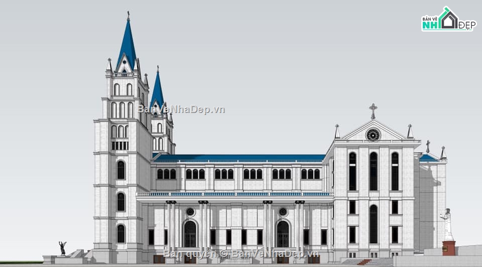 Model sketchup nhà thờ,Model nhà thờ,nhà thờ thiên chúa giáo su,mẫu nhà thờ thiên chúa,su nhà thờ thiên chúa giáo