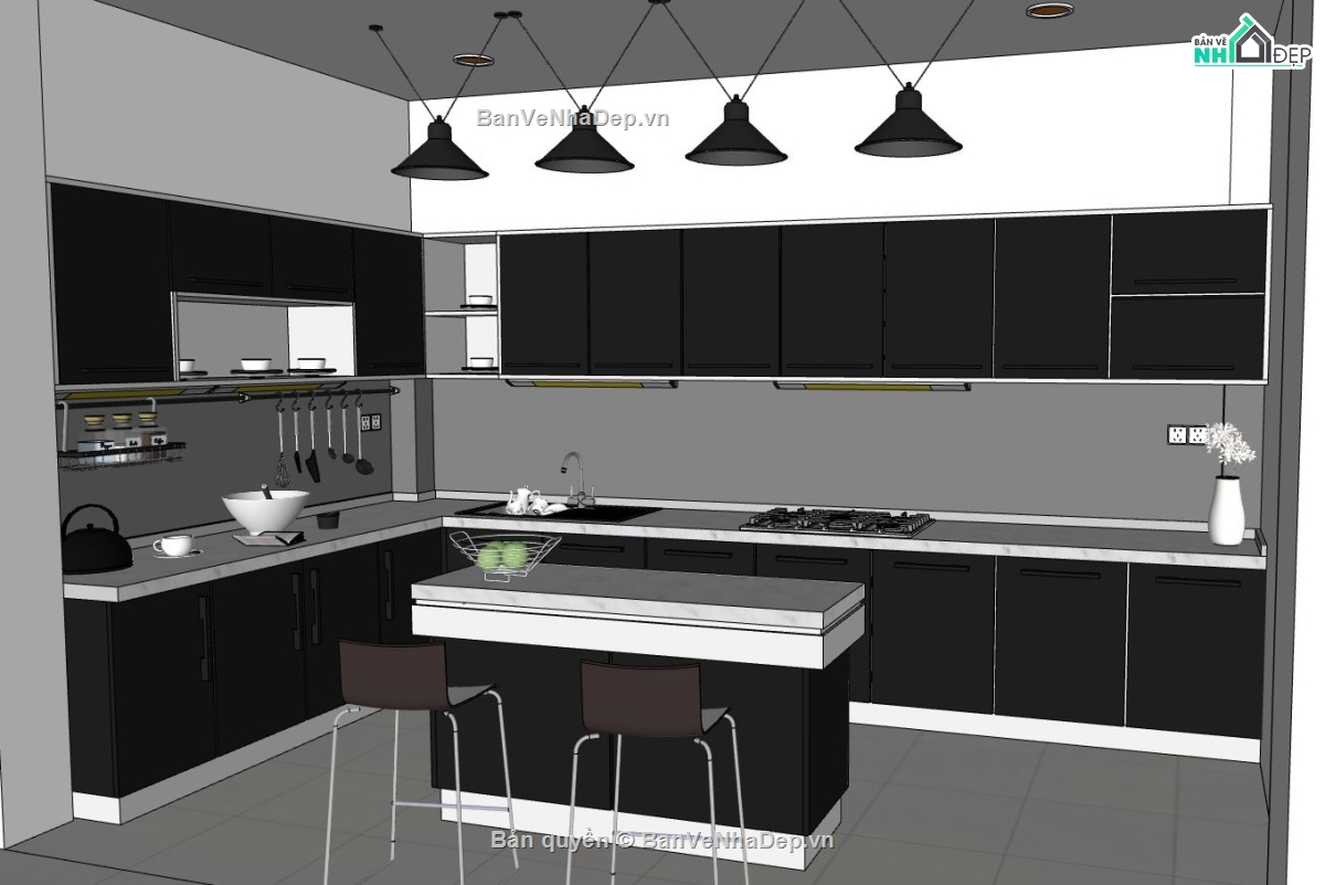 nội thất phòng bếp,su phòng bếp,model su phòng bếp