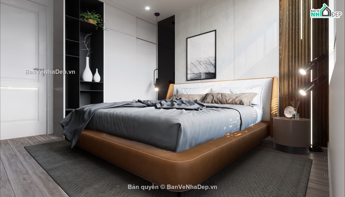 nội thất phòng ngủ,Model phòng ngủ,su phòng ngủ,Model nội thất,sketchup nội thất phòng ngủ