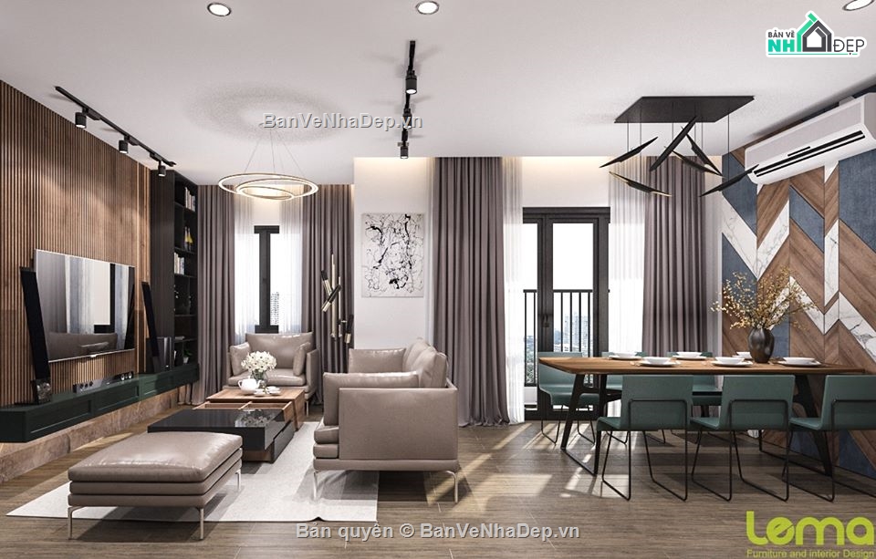 15 Bản thiết kế mẫu nội thất chung cư chất lượng nhất