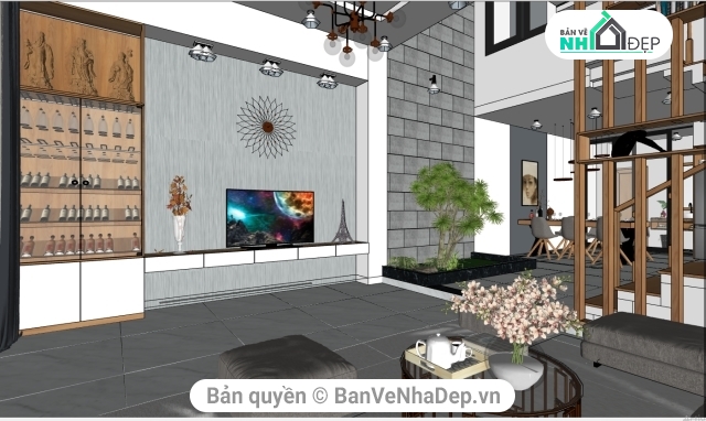 File sketchup nội thất,file sketchup phòng khách,Su phòng Bếp,Su thiết kế phòng khách,Sketchup nội thất phòng bếp